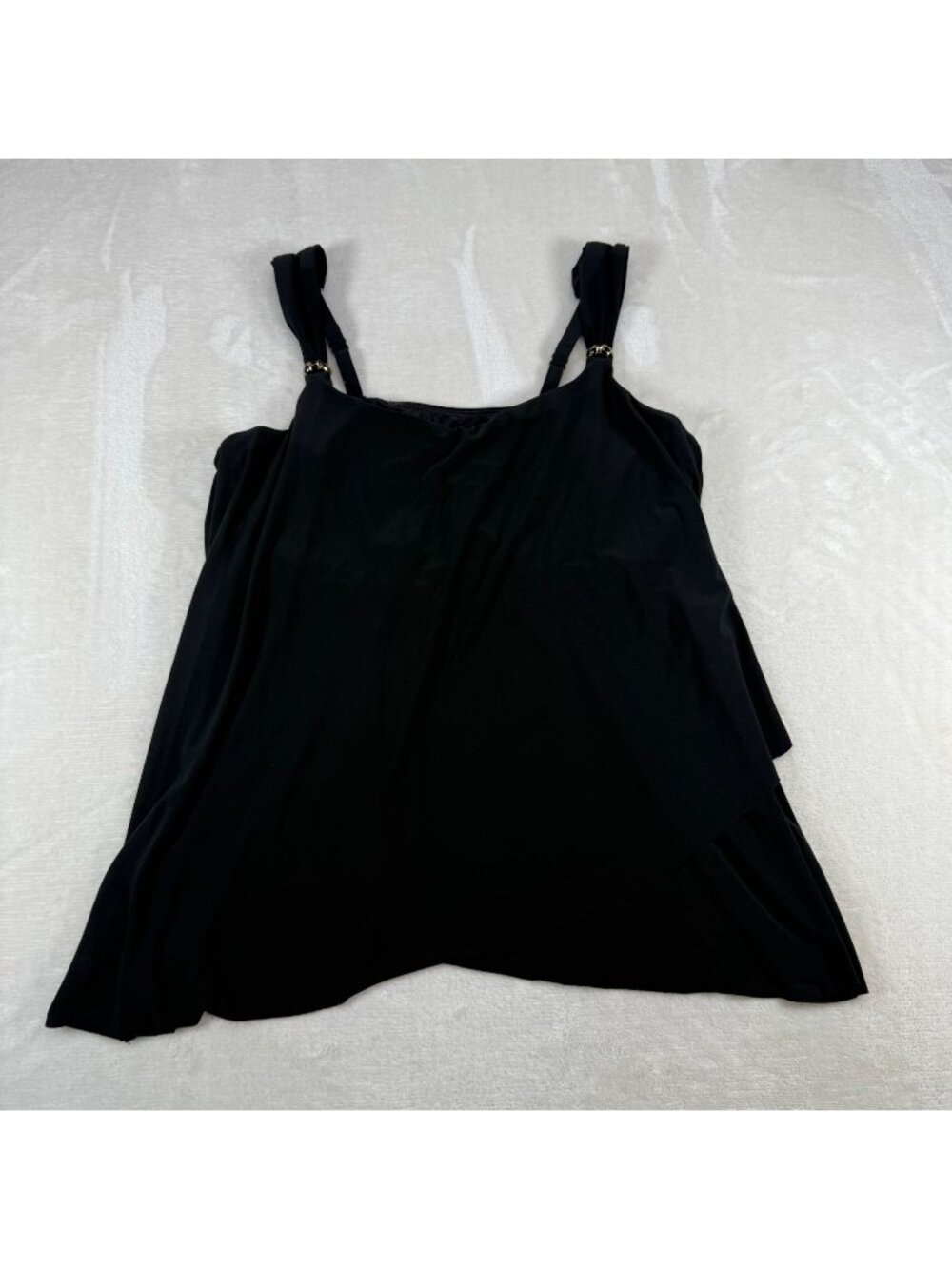 Miraclesuit Razzle Dazzle Underwire Tankini Top Underwire Womens 16 Black Slimmi